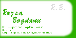 rozsa bogdanu business card